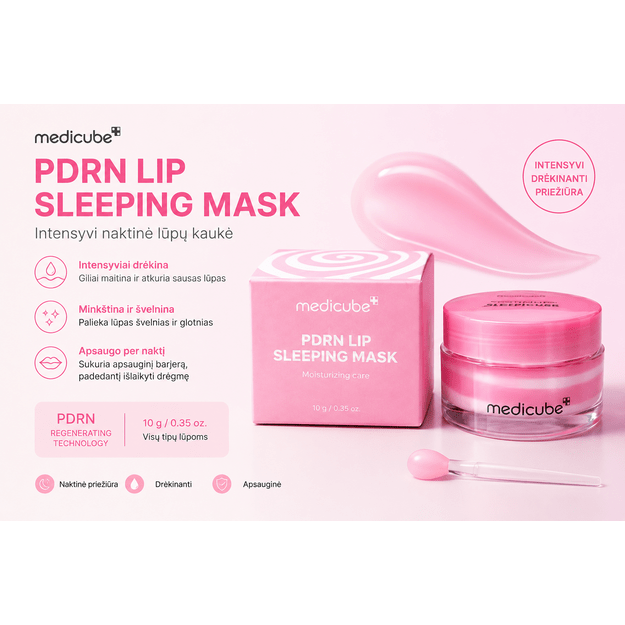 Medicube PDRN Lip Sleeping Mask – naktinė lūpų kaukė 1