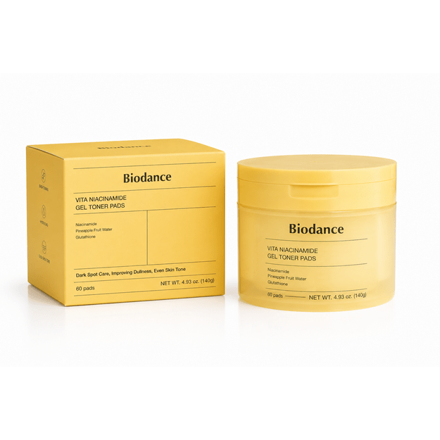 Biodance Vita Niacinamide Gel Toner Pads – skaistinantys tonizuojantys padeliai